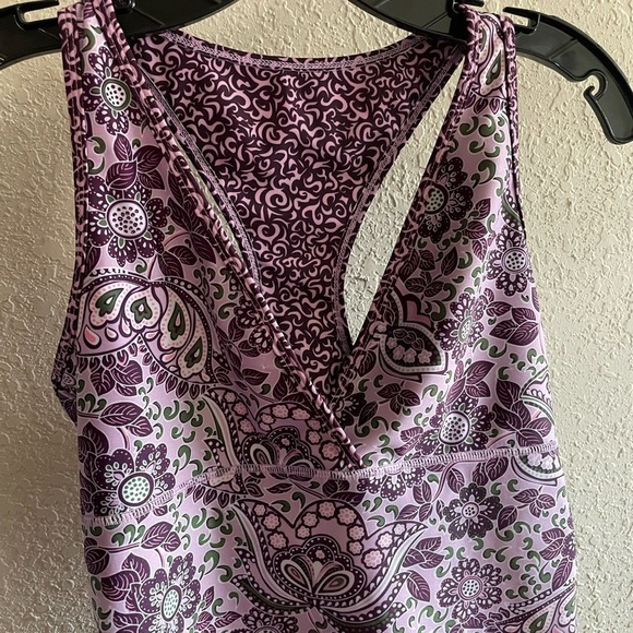 Athleta Other - Athleta Purple Paisley Swim Top Racer Back